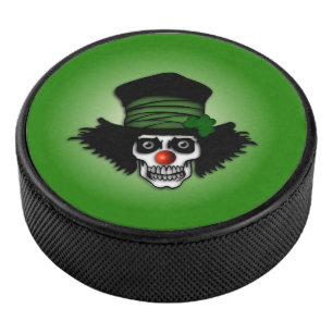 Disco De Hockey Skeleton Irlandés Clown Green