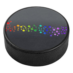 Disco De Hockey SlipperyJoe ama burbujas rojo naranja amarillo ver