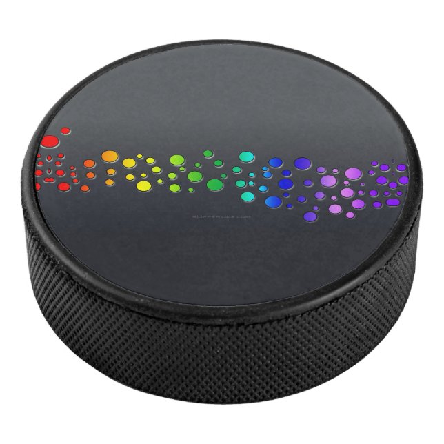 Disco De Hockey SlipperyJoe amor burbujas rojo naranja verde amari (3/4)