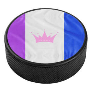 Disco De Hockey SlipperyJoe arrastrar bandera de orgullo gallo azu