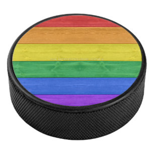 Disco De Hockey SlipperyJoe's clásico arcoíris táctil artesanal 