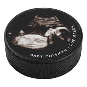 Disco De Hockey Sonograma de bebé con ecografía de embarazo