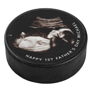 Disco De Hockey Sonograma de bebé con ultrasonido Día del padre