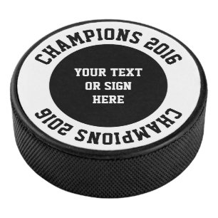 Disco De Hockey Su texto curvo y sólido o signo