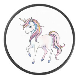 Disco De Hockey Sueños de unicornio mágicos - Diseño de fantasía c