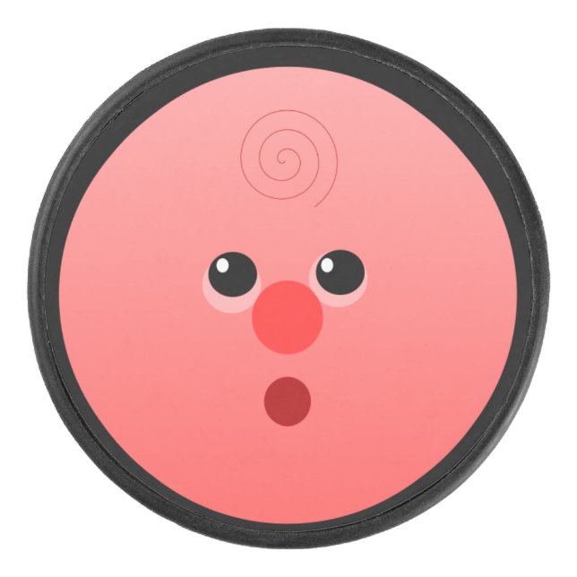 Disco De Hockey Surprise Face Hockey Puck (Anverso)