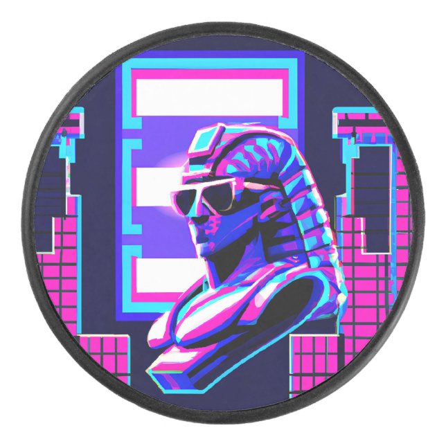 Disco De Hockey Synthwave Pharaoh (Anverso)