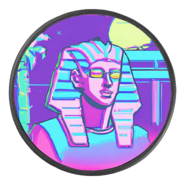 Disco De Hockey Synthwave Pharaoh (Anverso)