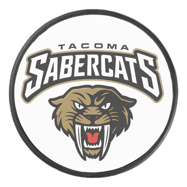 Disco De Hockey Tacoma Sabercats Modern Puck (Anverso)