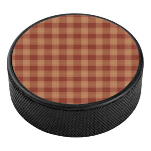 Disco De Hockey Tan Tartan Hockey Puck