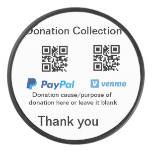 Disco De Hockey tarro de propinas para donaciones añade tu nombre 