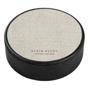 Disco De Hockey Textura de línea Beige rústica profesional