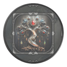 Disco De Hockey  The Art Deco Tree of Life design. 