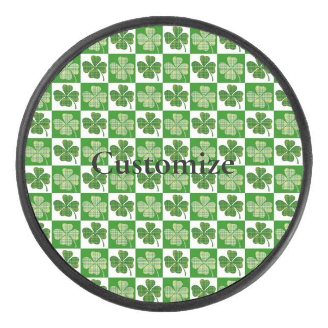 Disco De Hockey Thunder_Cove de patrón de Shamrock (Anverso)