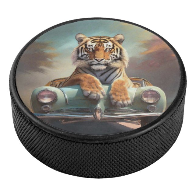 Disco De Hockey Tiger sitting on a sports car  (3/4)