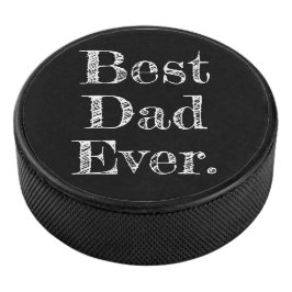 Disco De Hockey Tipografía Dibujada a Mano Mejor Papá del Mundo