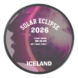 Disco De Hockey Total solar eclipse August 2026 text personalized