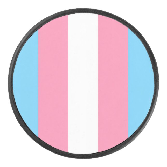 Disco De Hockey trans flag on hockey puck (Anverso)