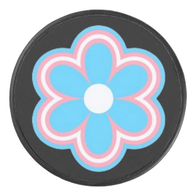 Disco De Hockey trans flower hockey puck (Anverso)