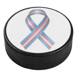 Disco De Hockey Trans ribbon with white background hockey puck