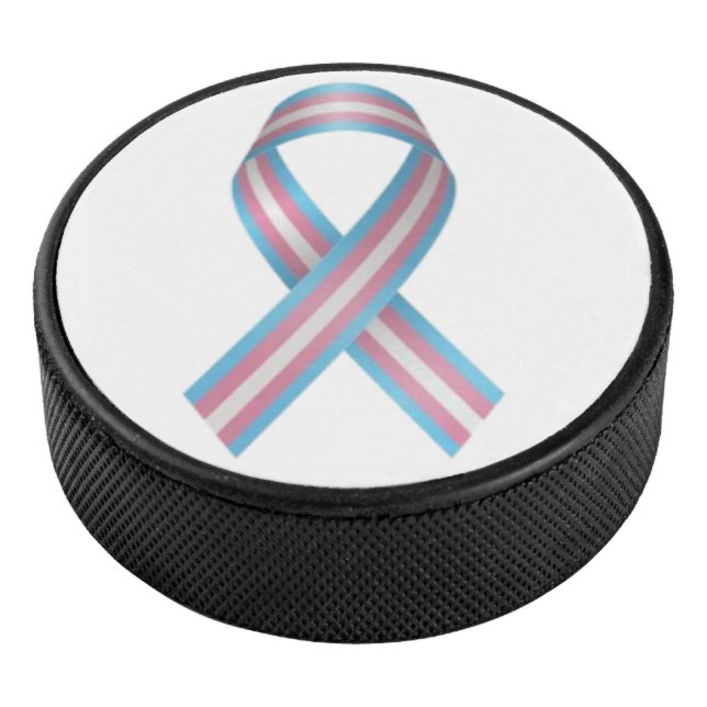 Disco De Hockey Trans ribbon with white background hockey puck (3/4)