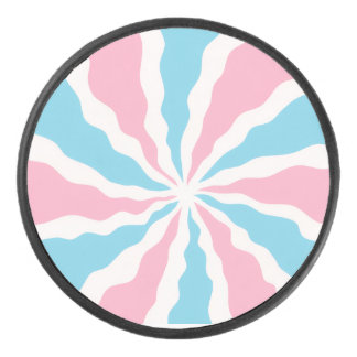 Disco De Hockey trans spiral design hockey puck