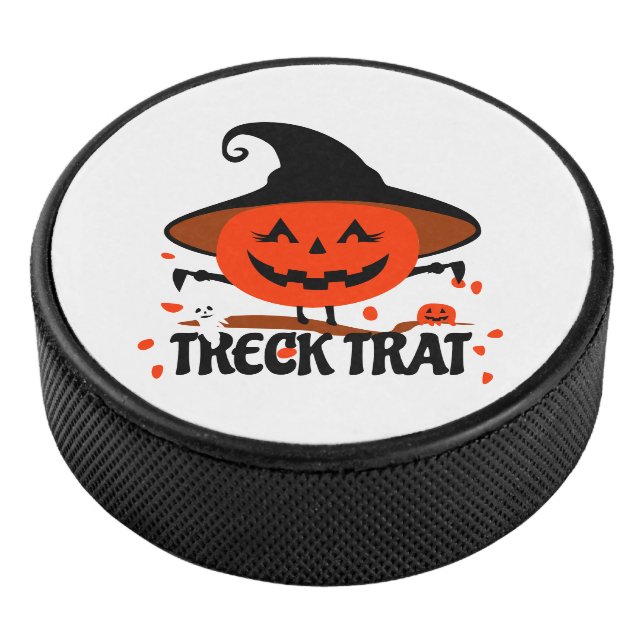 Disco De Hockey Treck Trat Pumpkin Sonriente (3/4)