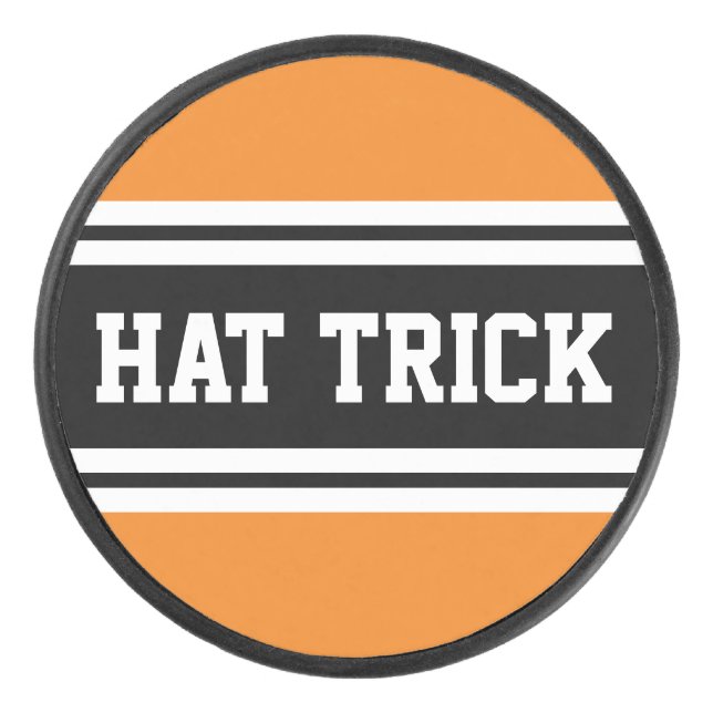 Disco De Hockey TRICK gorra Naranja negrita Bandas de Carreras neg (Anverso)