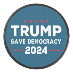 Disco De Hockey Trump salva la democracia Trump 2024