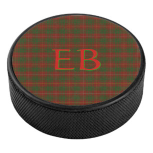 Disco De Hockey Tus iniciales en Bruce Clan tartan