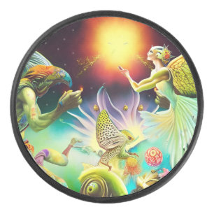 Disco De Hockey Una época de pintura de aceite recompensas