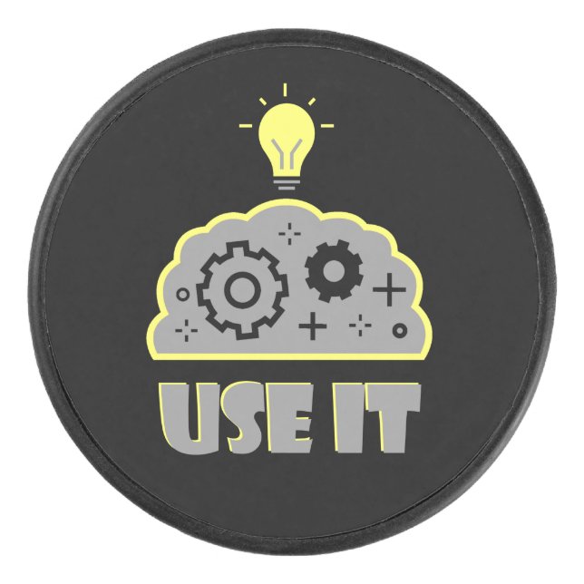 Disco De Hockey Usa tu cerebro (Anverso)