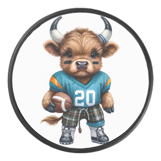 Disco De Hockey Vacas de la región montañosa y fútbol (Anverso)