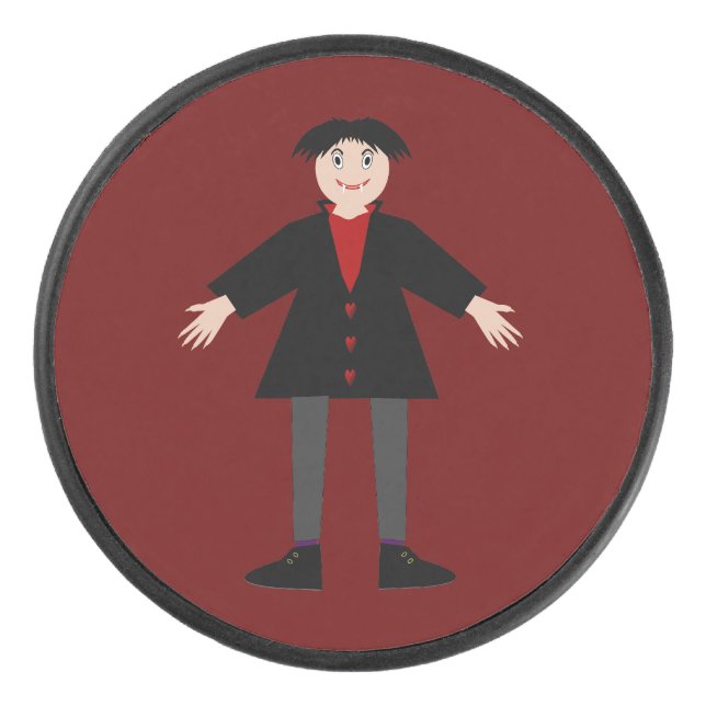 Disco De Hockey Vampiro de Cute Halloween (Anverso)