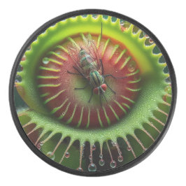 Disco De Hockey Venus Flytrap Floral Negrita Divertida Caprichosa