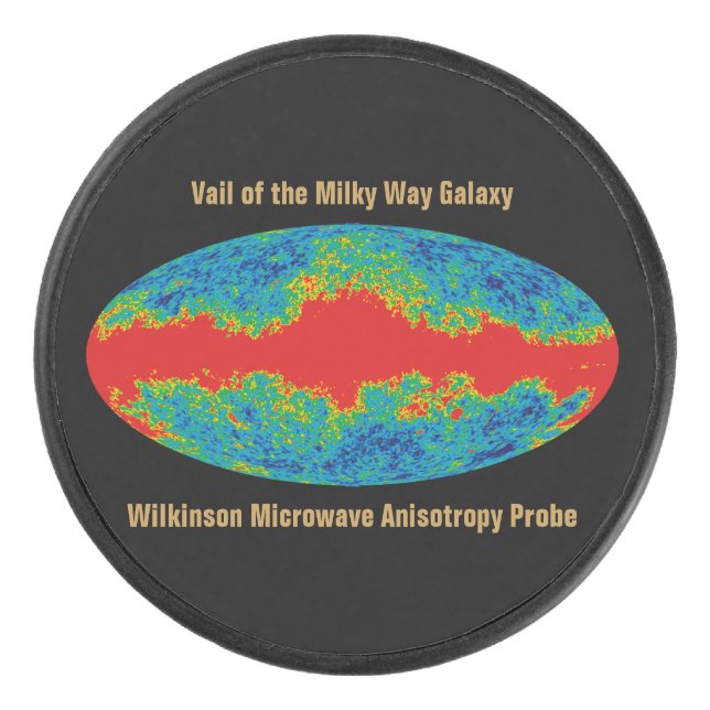 Disco De Hockey Vía Láctea Velo De Galaxia Sobre Universo WMAP (Anverso)