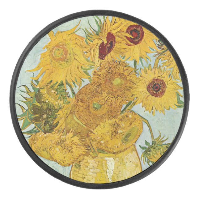 Disco De Hockey Vincent Van Gogh - Vase con doce girasoles (Anverso)