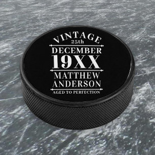 Disco De Hockey Viñeta personalizada de edad avanzada a perfección