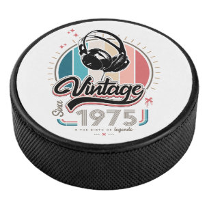 Disco De Hockey Vintage desde audífonos de 1975