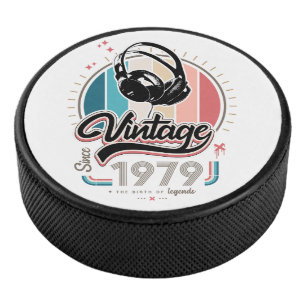 Disco De Hockey Vintage desde audífonos de 1979