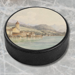 Disco De Hockey Vista de San Wolfgang en el lago Wolfgang Carl Laf