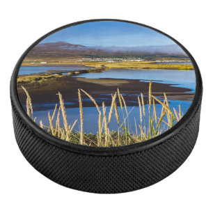 Disco De Hockey Vista sobre Saudarkrokur y Skagafjordur, Islandia