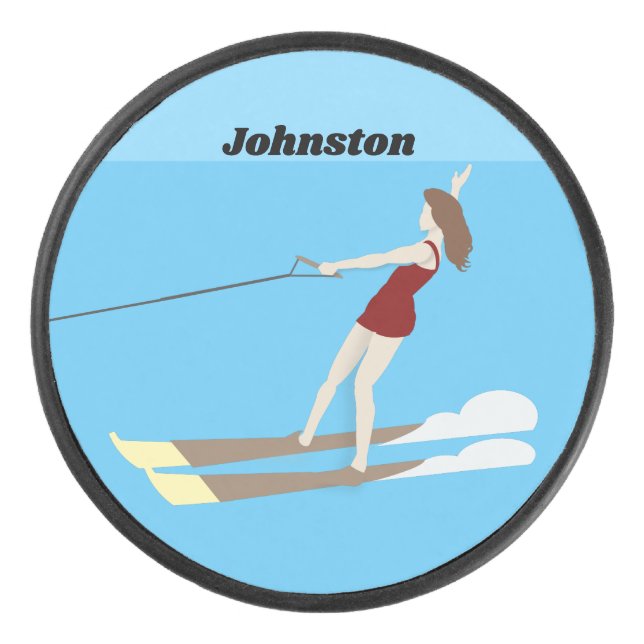 Disco De Hockey Waterski de estilo vintage (Anverso)