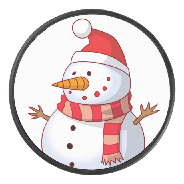 DISCO DE HOCKEY WINTER SNOWMAN (Anverso)
