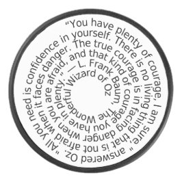 Disco De Hockey Wizard of Oz courage quote hockey puck