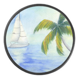 Disco De Hockey Yate en el mar Palma