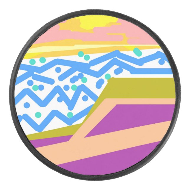 Disco De Hockey Yate sobre rosa (Anverso)