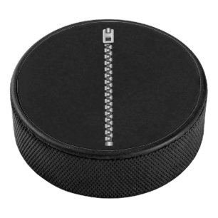 Disco De Hockey Zipper Plateado Faux