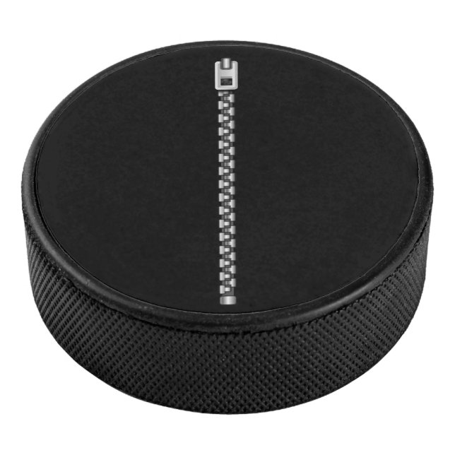 Disco De Hockey Zipper Plateado Faux (3/4)