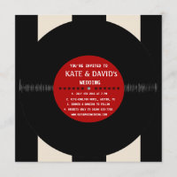 Disco de vinilo retro l invitación moderna de la